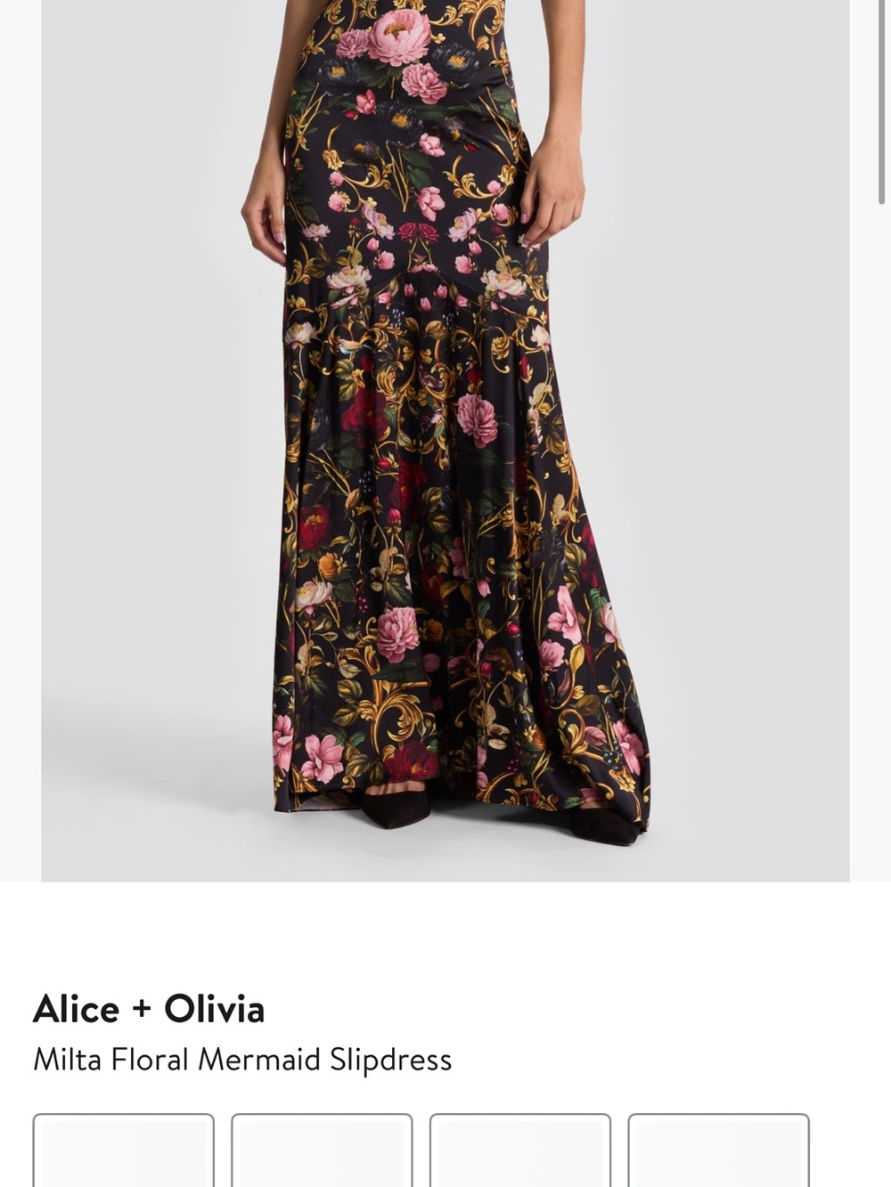 Alice + Olivia Milta Floral Mermaid Slip Dress - Size 8 - Picture 8 of 8